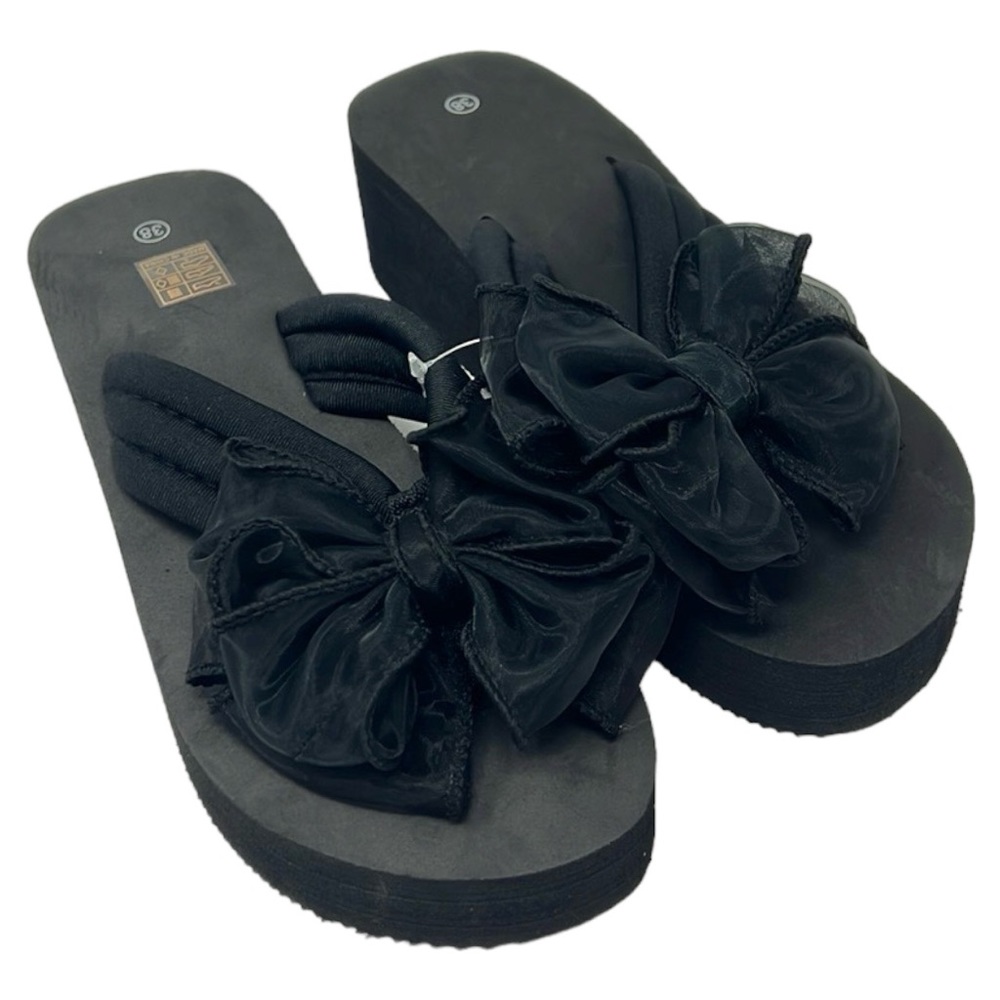 Women’s Bowknot Platform Flip-Flops - Picture 4 of 9